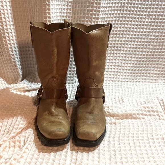 Vintage Durango Harness Western Leather Boots Square Toe Men’s 9D - Picture 2 of 15